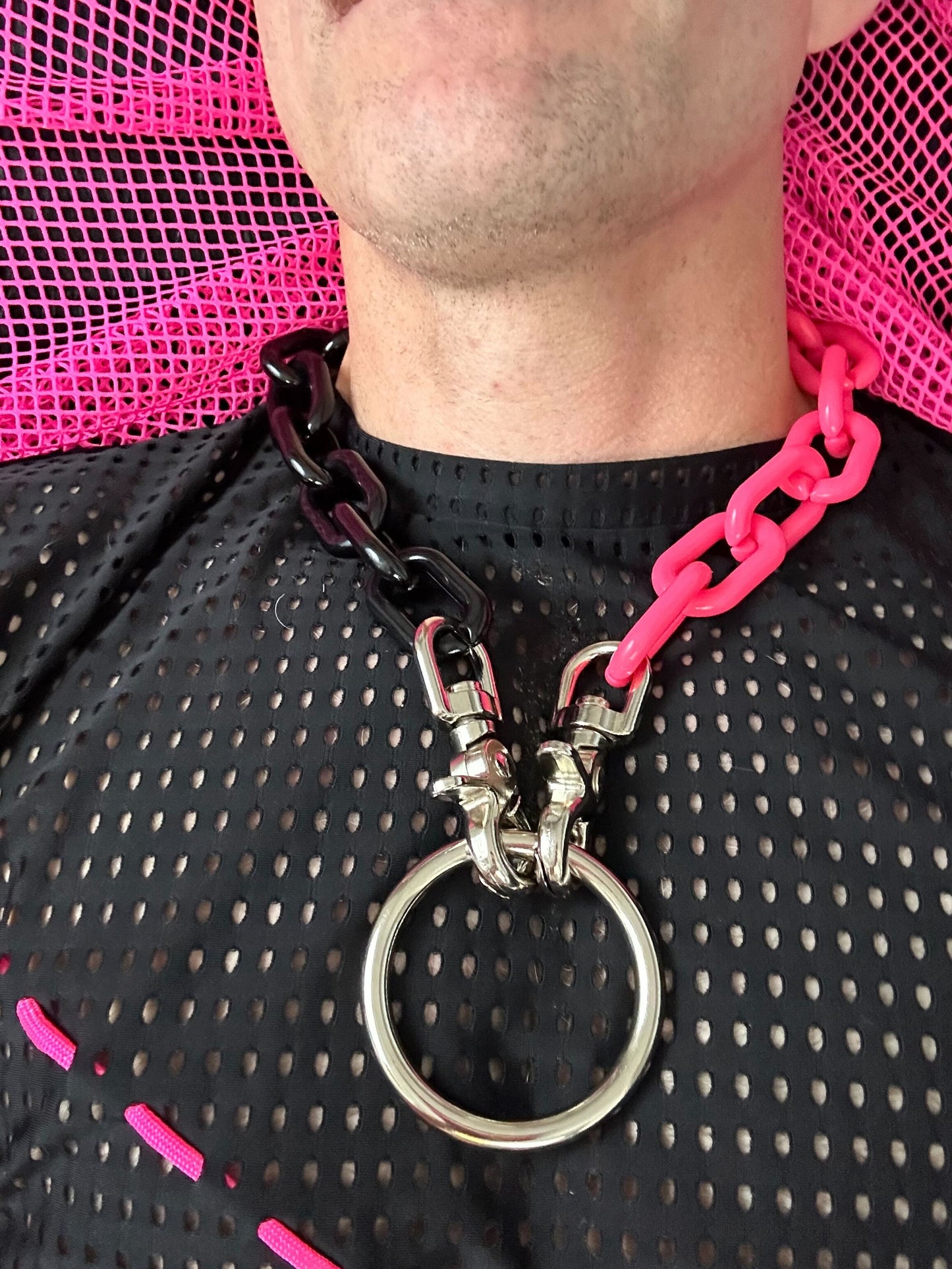 Black & Pink Metal Choker