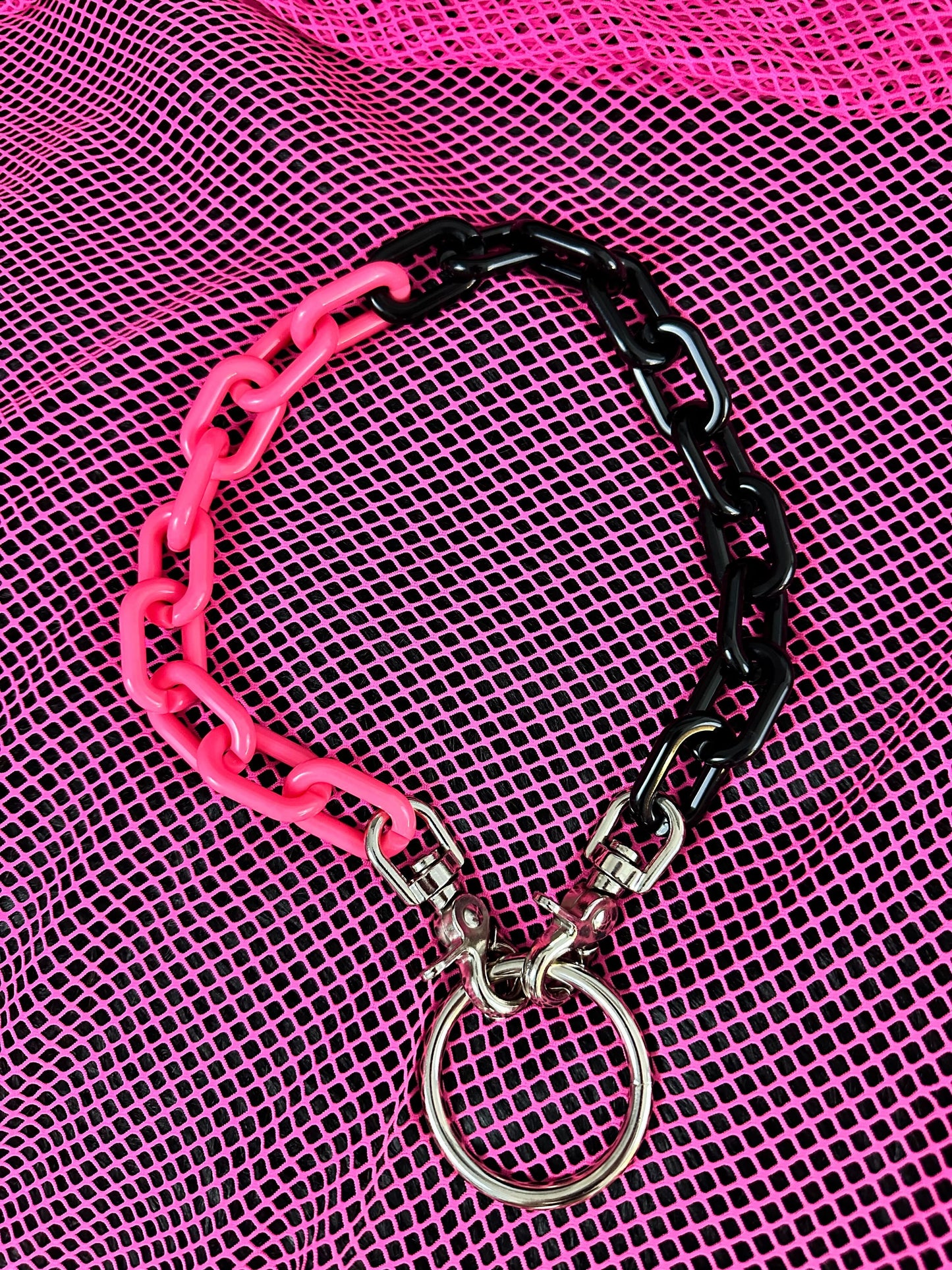 Black & Pink Metal Choker