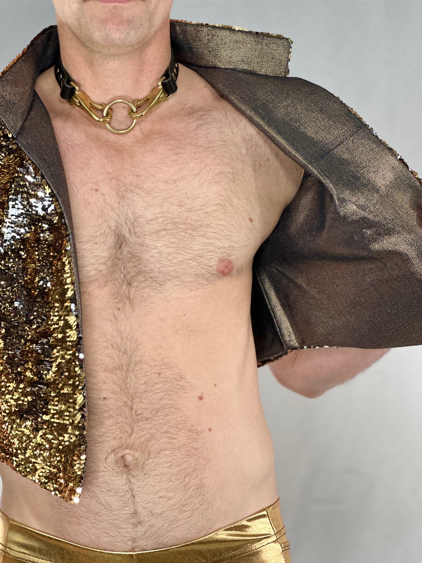 Gold and Silver Sequin Vest