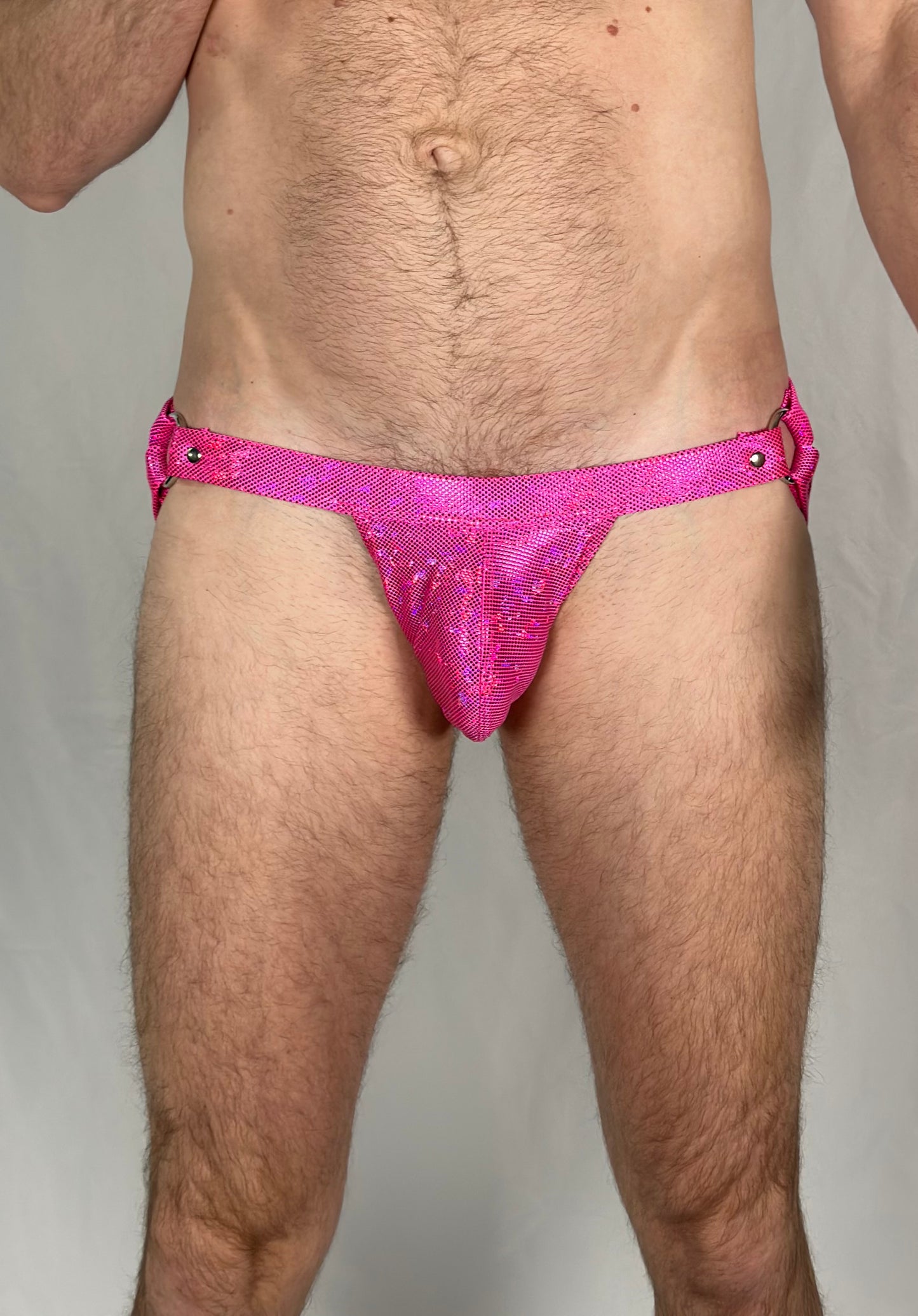 Hot Pink Metallic Jock Strap