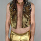 Gold and Silver Sequin Vest